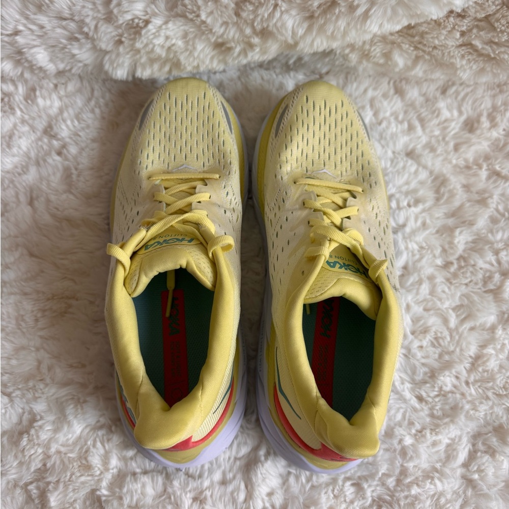 Hoka Women's Clifton 8 Running Shoes - Yellow - Size 8.5 - Picture 6 of 8